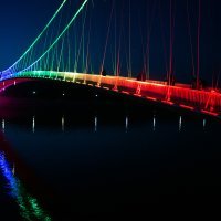 Osvjetljenje na pješačkom mostu u Osijeku