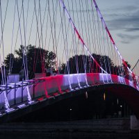 Osvjetljenje na pješačkom mostu u Osijeku