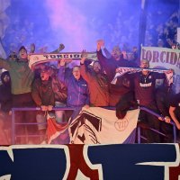 Slavlje igrača Hajduka nakon pobjede nad Dinamom 0:1 - Zagreb, 13.9.2024.