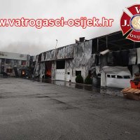 Požar skladišta u Osijeku
