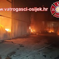 Požar skladišta u Osijeku