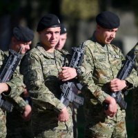 Ivan Anušić u vojarni Bilogora