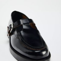 Zara crne kožne mokasinke