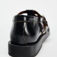 Zara crne kožne mokasinke