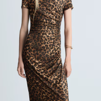 Mango haljina leoparda printa