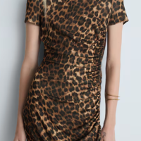 Mango haljina leoparda printa