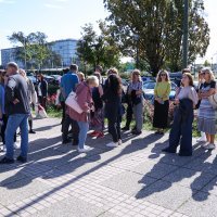 Prosvjed roditelja učenika Gimnazije Tituša Brezovačkog ispred Gradske uprave