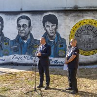 Tomo Medved i Ivan Penava na otvorenju murala poginulim vukovarskim policajcima