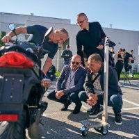 Crash test, direktni nalet na motocikl