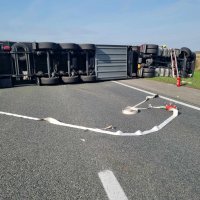 Prevrnuti kamion na autocesti A3