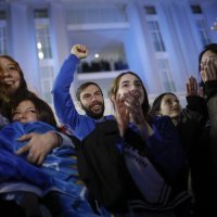 Slavlje pristaša stranke Gruzijski san nakon pobjede na izborima