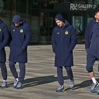 Igrači Dinama u šetnji Bratislavom uoči utakmice 4. kola Lige prvaka protiv Slovana