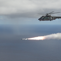 Brazilski Caracal ispaljuje projektil Exocet