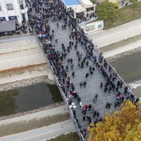 Pogled iz zraka na kolonu sjećanja