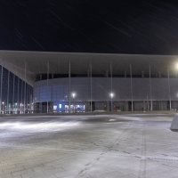 Snijeg je zabijelio Opus Arenu u Osijeku