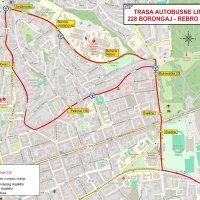 Trasa autobusa 228 Borongaj - Rebro - Borongaj