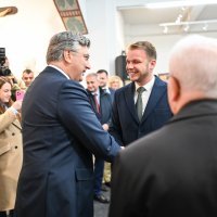 Andrej Plenković, Milorad Dodik i Draško Stanivuković na otvorenju galerije Zvijezda u Banjoj Luci
