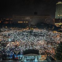 Prosvjed protiv reorganizacije slovačke javne televizije u Bratislavi