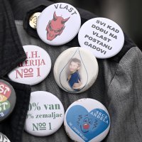 Prosvjed umirovljenika Protiv siromastva, korupcije i kriminala.