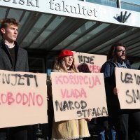 Prosvjed podrške riječkih studenata kolegama u Srbiji