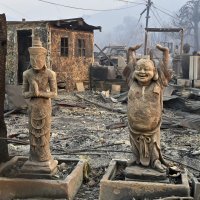 Ljudi obilaze zgarišta u četvrtima Los Angelesa