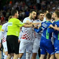 Hrvatska - Slovenija, rukomet SP, tučnjava, 26.1.2025.