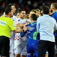 Hrvatska - Slovenija, rukomet SP, tučnjava, 26.1.2025.