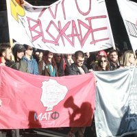 Studenti krenuli u blokadu Autokomande u Beogradu