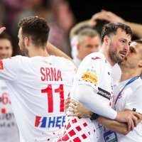 Slavlje hrvatskih rukometaša nakon utakmice četvrtfinala SP: Hrvatska - Mađarska 31:30