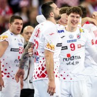 Slavlje hrvatskih rukometaša nakon utakmice četvrtfinala SP: Hrvatska - Mađarska 31:30