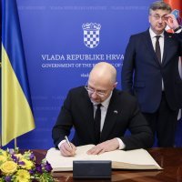 Denis Šmihal i Andrej Plenković