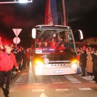 Ispraćaj rukometaša iz Karlovca u Arenu Zagreb na utakmicu polufinala SP u rukometu Hrvatska - Francuska