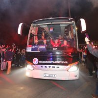 Ispraćaj rukometaša iz Karlovca u Arenu Zagreb na utakmicu polufinala SP u rukometu Hrvatska - Francuska