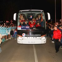 Ispraćaj rukometaša iz Karlovca u Arenu Zagreb na utakmicu polufinala SP u rukometu Hrvatska - Francuska