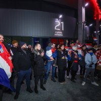 Navijači uoči treninga hrvatskih rukometaša 1.2.2025.