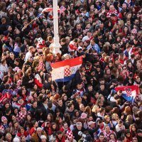 Panorama svečanog dočeka hrvatske rukometne reprezentacije u Zagrebu