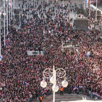 Panorama svečanog dočeka hrvatske rukometne reprezentacije u Zagrebu