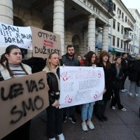 Mirni prosvjed studenata u Rijeci