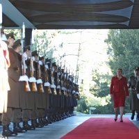 Prvi radni dan predsjednice RH Kolinde Grabar Kitarović na Pantovčaku 19. veljače 2015.