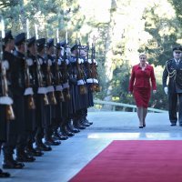 Prvi radni dan predsjednice RH Kolinde Grabar Kitarović na Pantovčaku 19. veljače 2015.