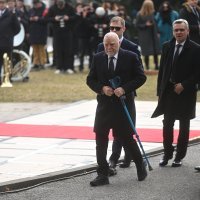 Stjepan Mesić na Milanovićevoj inauguraciji