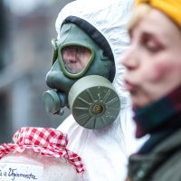 Performans Zelene akcije pod nazivom Pravda za Vrginmost u Zagrebu