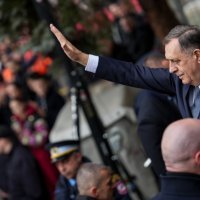 Skup podrške Miloradu Dodiku nakon izricanja presude u Banja Luci