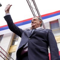 Skup podrške Miloradu Dodiku nakon izricanja presude u Banja Luci