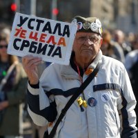 Prosvjed ispred skupštine Srbije