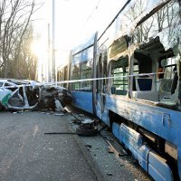 Sudar tramvaja i taksija u Zagrebu