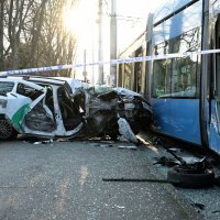 Sudar tramvaja i taksija u Zagrebu