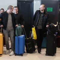Doček ekipe filma 'Čovjek koji nije mogao šutjeti'