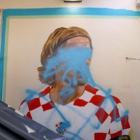 Pošaran mural Luka Modrić u Zadru