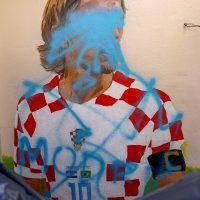 Pošaran mural Luka Modrić u Zadru